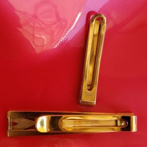 COPY - VTG 2 Swank men tie clips, gold color